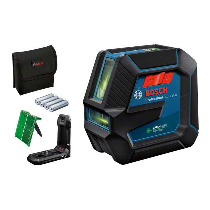Bosch Kreuzlinienlaser Linienlaser Laser Selbstnivellierung Gll 2 15 G Grün B-Ware - 4059952511054