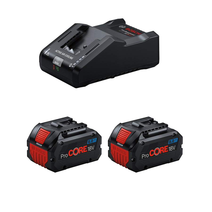 B-Ware Bosch Starterset   2x 18 V 8,0 Ah Procore Akkus   1x Ladegerät Gal 18 V 160 Set - 4053423248814