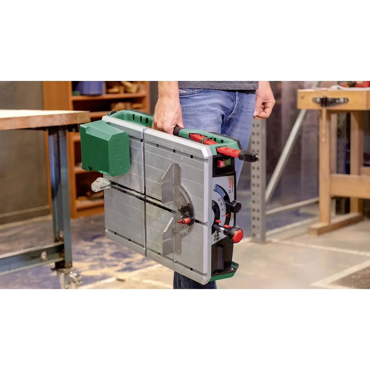 B-Ware Bosch Tischsäge Tischkreissäge Advanced Table Cut 52 Nano Blade Grün Holzschnitte
