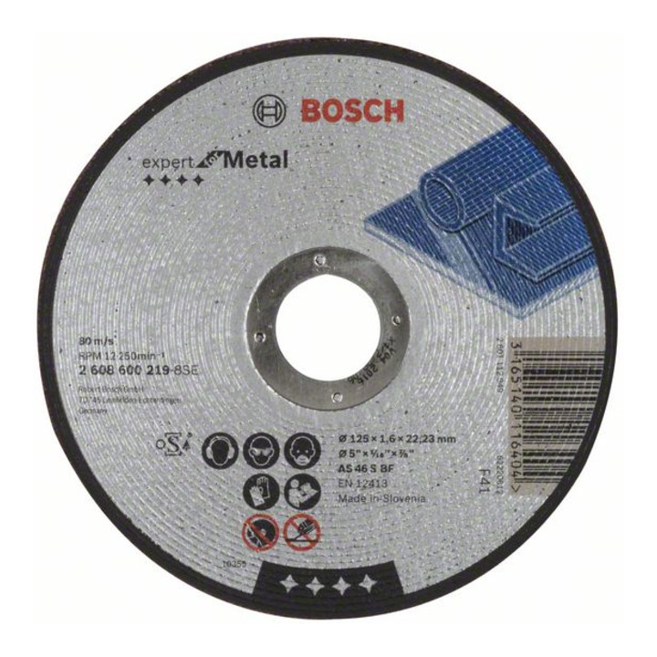 Bosch Trennscheibe Gerade Expert For Metal As 46 S Bf 125 Mm 1,6mm Schleifpapier B-Ware - 3165140116404