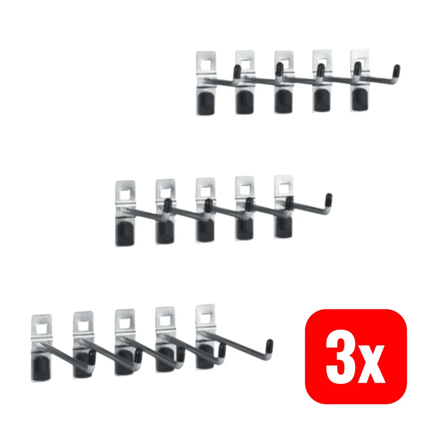 B-Ware Bott 14031427 Haltersortiment Lochplatte Werkzeughalter Haken 15 Teilig 3 Sets - 4025002872857