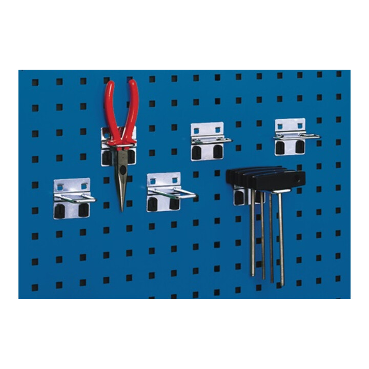 B-Ware Bott U Halter Bügel B40x T50mm Lochplatten Draht Verzinkt ø6mm 5 Stück  - 4025002161012