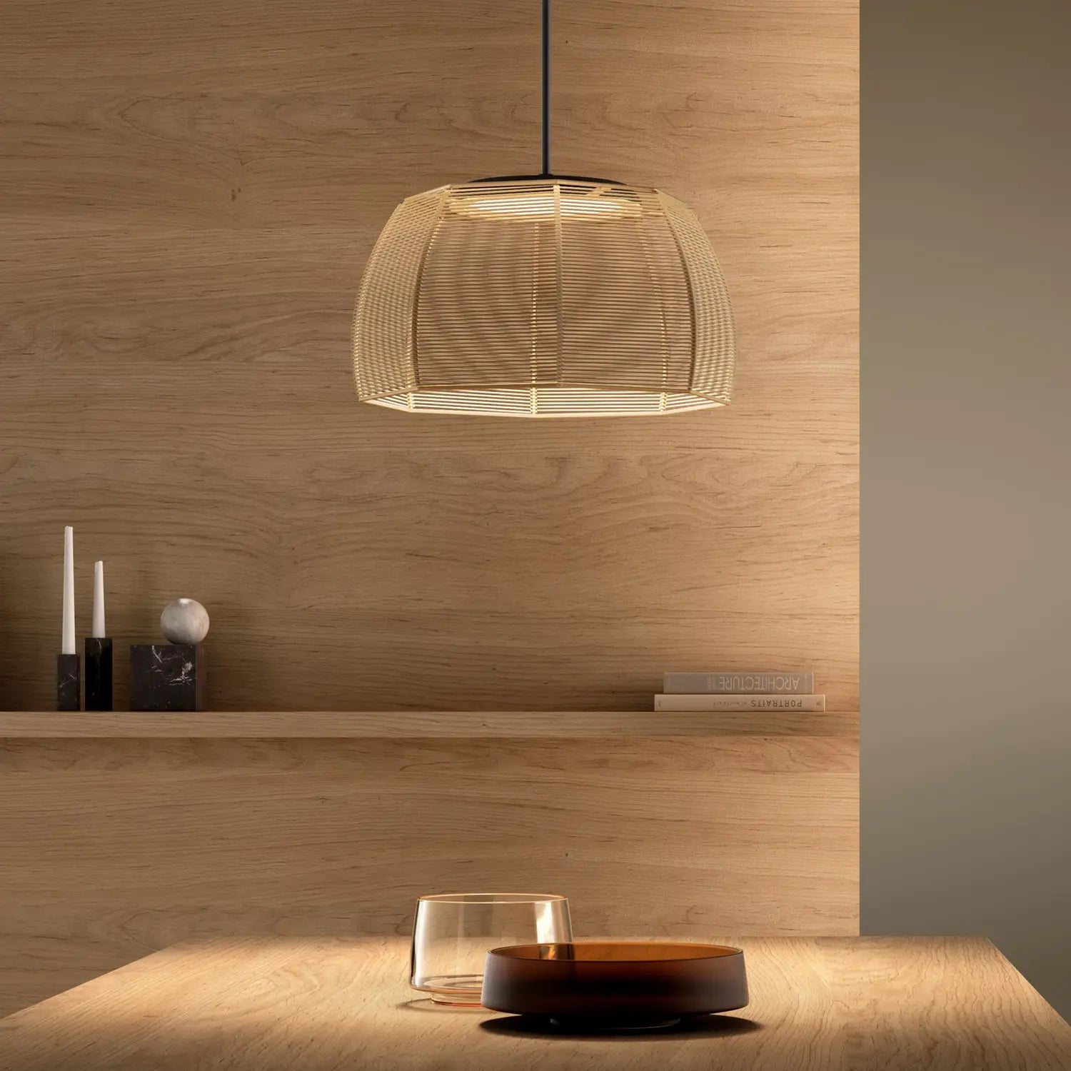 B-Ware Bover Pendelleuchte Hängeleuchte Led Tanit Baumwolle Beige ø 43 Cm Leuchte - 8435493737379