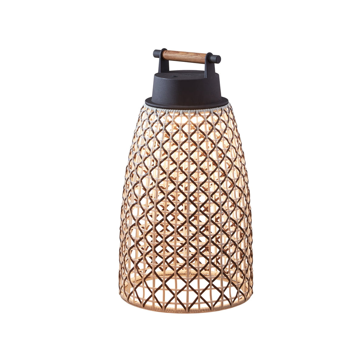 bover Tischleuchte Lampe Akkuleuchte nans braun Edelstahl Teakholz Außen - 8435493707068