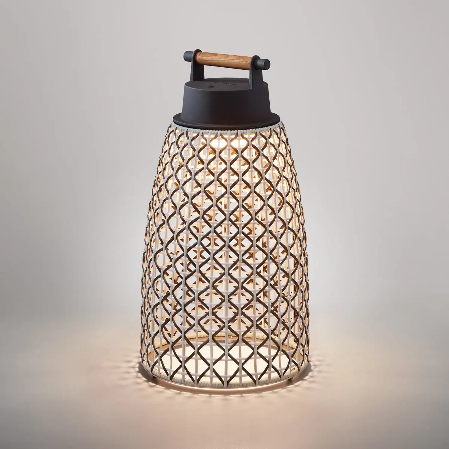 B-Ware Bover Tischleuchte Lampe Akkuleuchte Nans Braun Edelstahl Teakholz Außen - 8435493707068