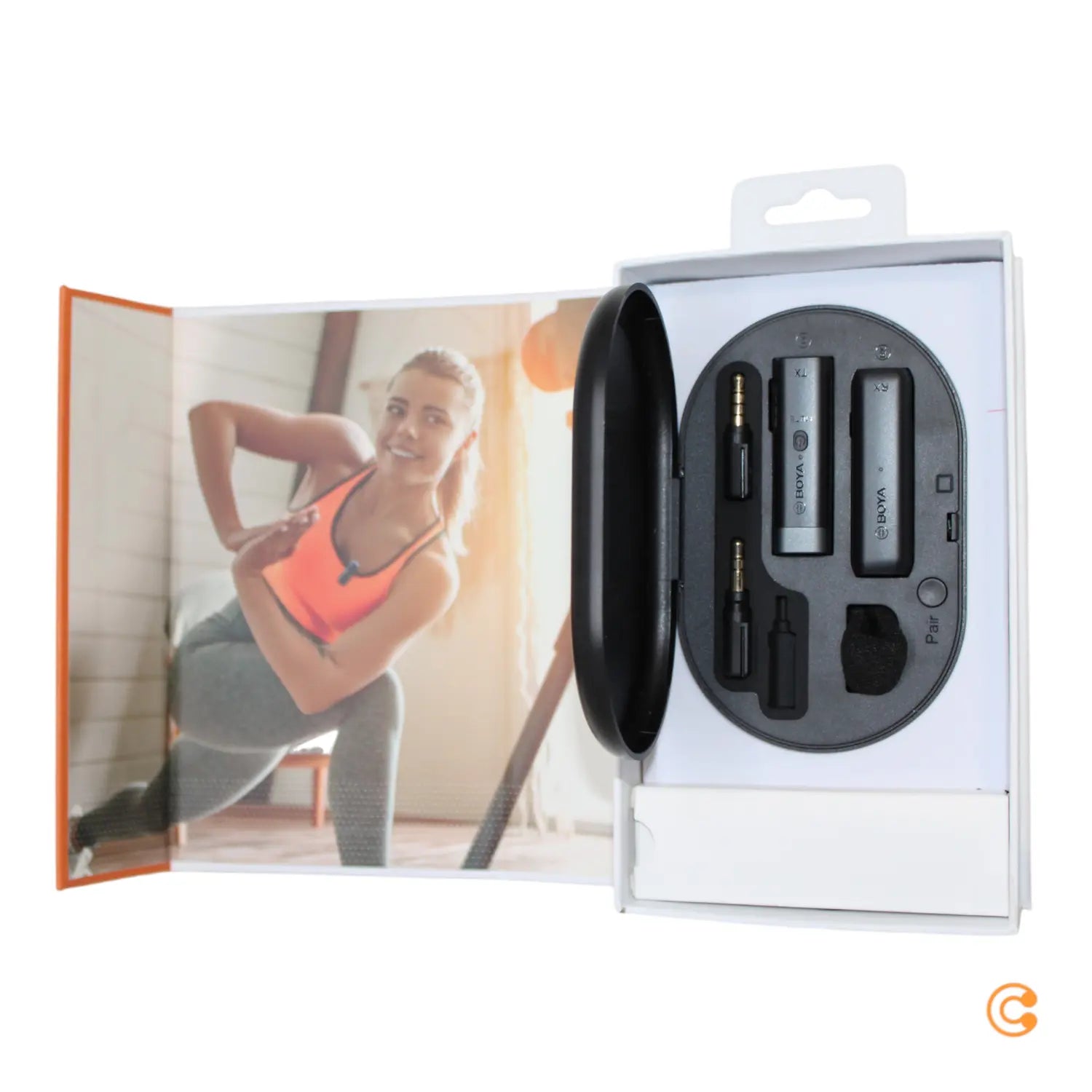 B-Ware Boya 23086 Handymikrofon Mikrofon Mikrofon Zujbehör Kopfhörer Ladecase 2,4 833 - 4056929230864