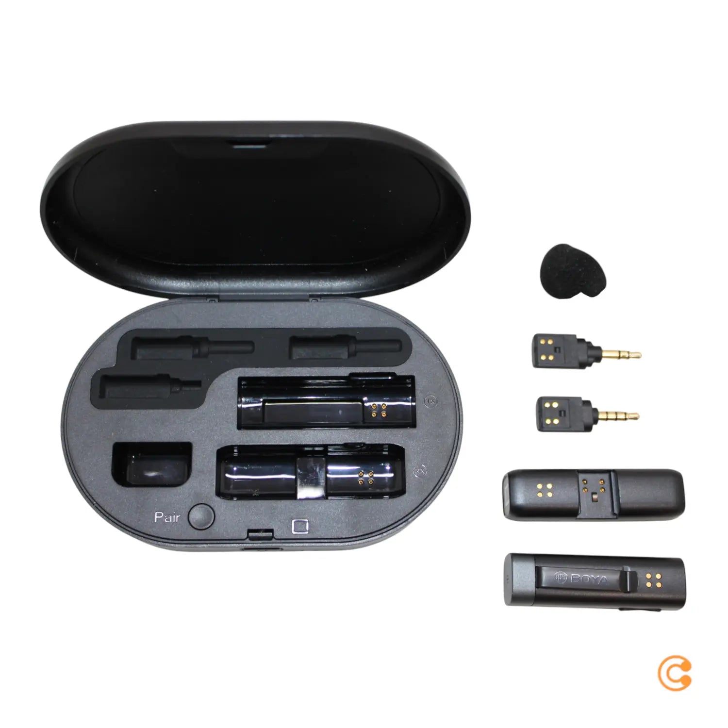 B-Ware Boya 23086 Handymikrofon Mikrofon Mikrofon Zujbehör Kopfhörer Ladecase 2,4 833 - 4056929230864