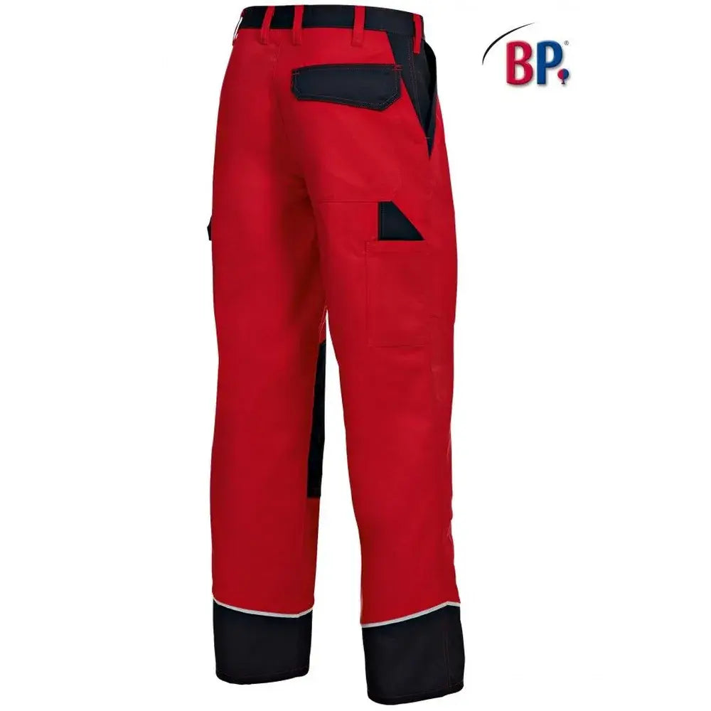 B-Ware Bp Arbeitshose Hose Arbeitshose Kniepolstertaschen Knopfverschluss Rot Schwarz - 4010365868517