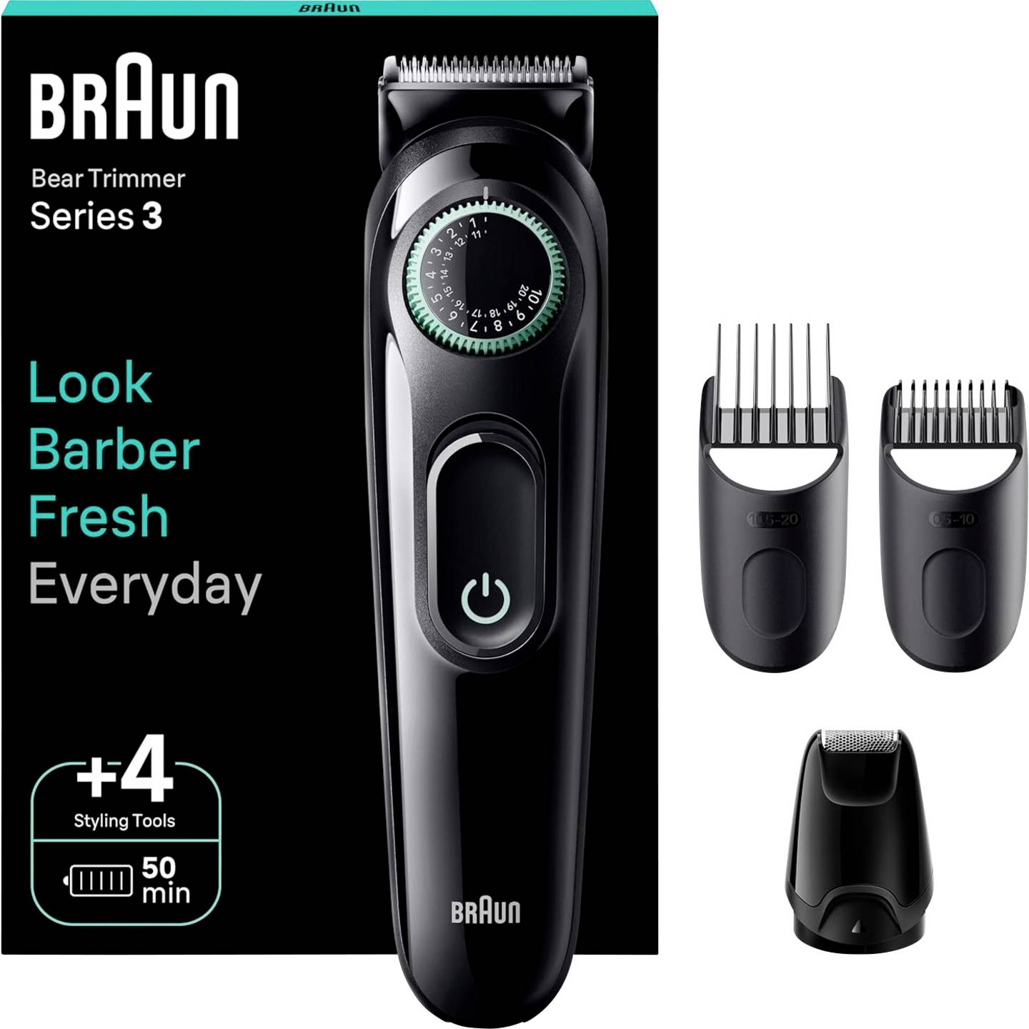 Braun Bt3421 Bartschneider Trimmer Barttrimmer Schwarz Präzisionsrad 40 Stufen B-Ware - 4210201447917