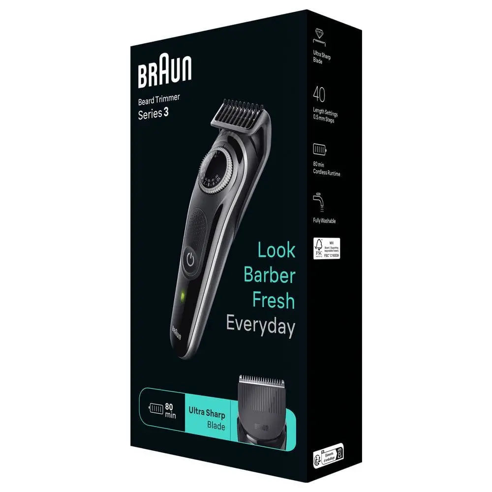 B-Ware Braun Bartschneider Haarschneider Trimmer Bt3440 Schwarz Präzisionstrimmer Set - 4210201447979