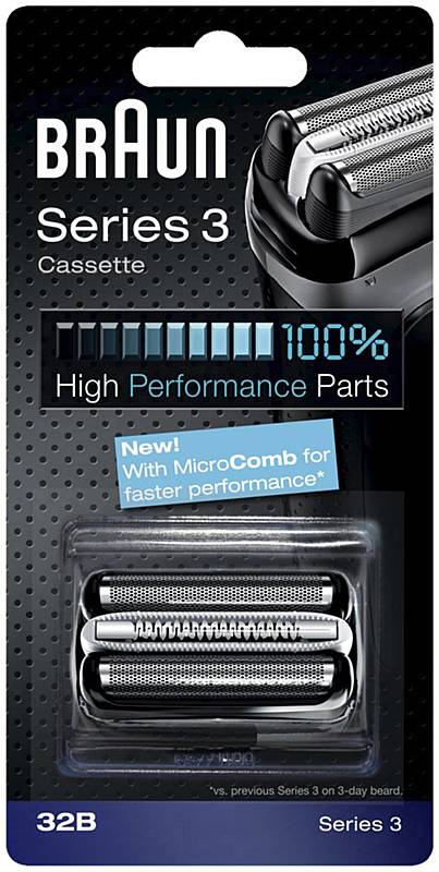 Braun 32 B Scherkopf Schwarz Kassette Series 3 B-Ware - 4210201115694