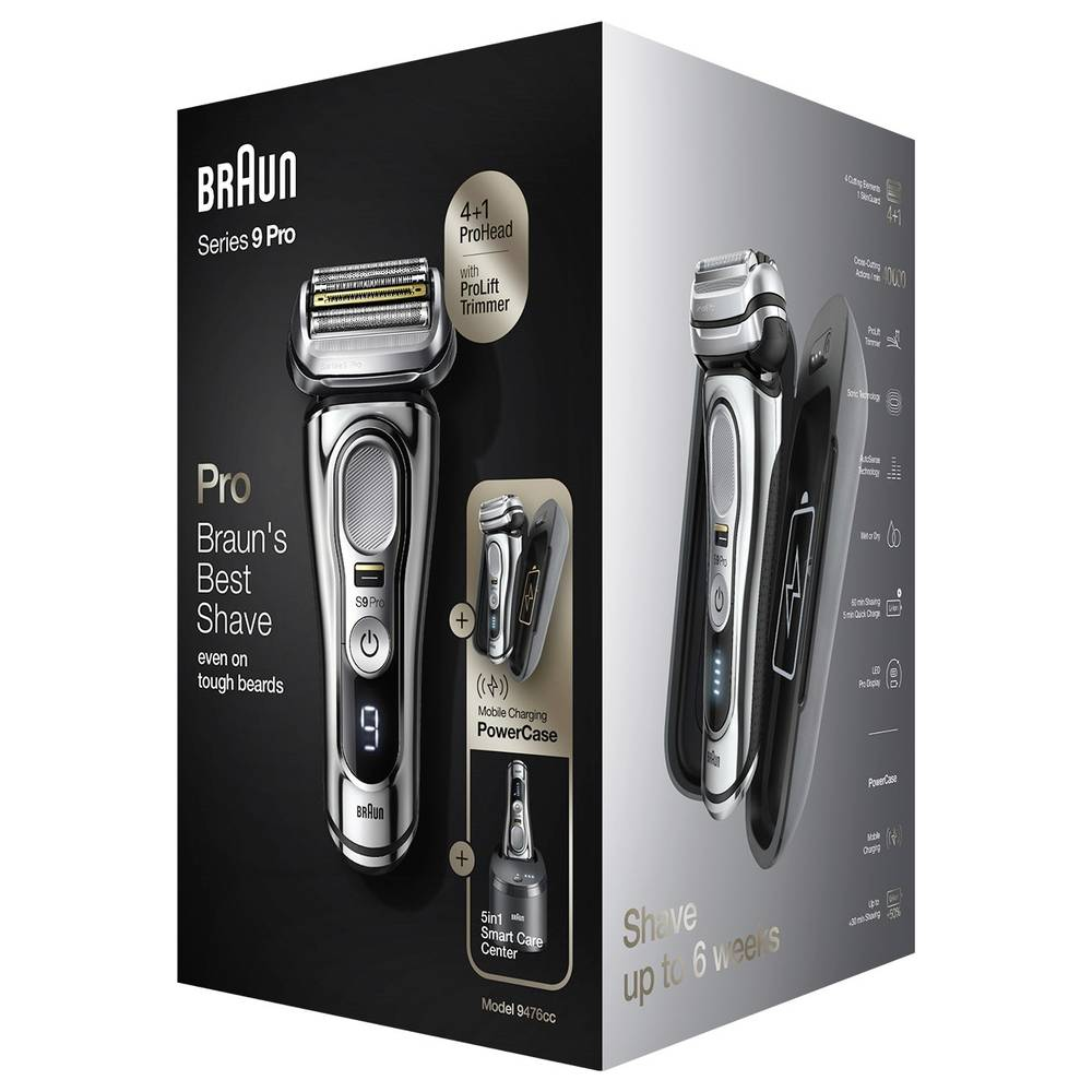 B-Ware Braun Series 9 9496cc Sw 9496cc Folienrasierer Rasierapparat Rasierer Silber