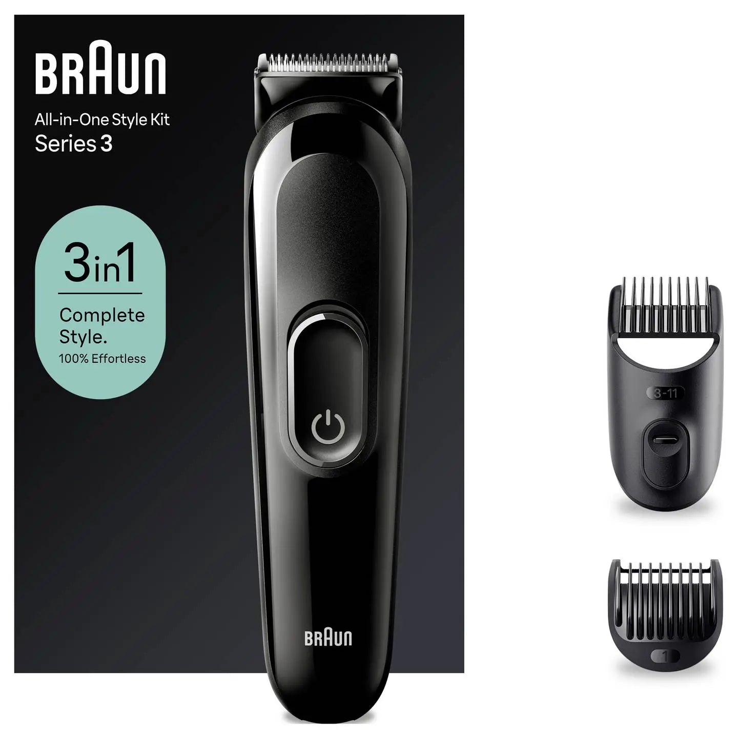 B-Ware Braun Bartschneider Haarschneider Styling Kit Körperhaartrimmer Schwarz Sk2400 - 4210201447610