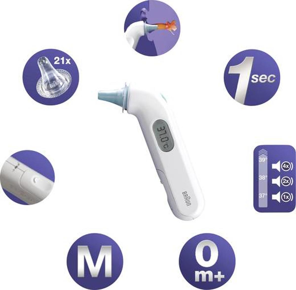 B-Ware Braun Thermo Scan 3 Infrarot Fieberthermometer Fieberalarm Vorgewärmte Meßspitze - 4022167330307