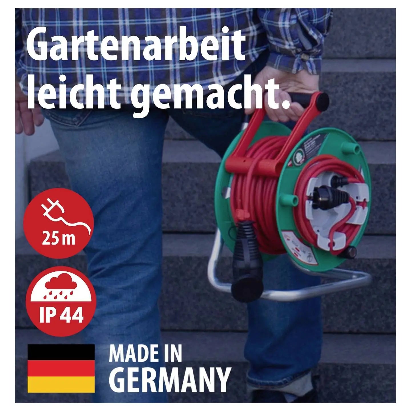 B-Ware Brennenstuhl Kabeltrommel Verlängerungskabel 23m Garant G240 Außenbereich Garten - 4007123667550