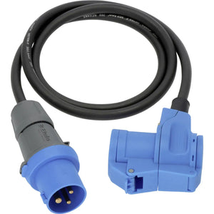 B-Ware Brennenstuhl Campingkabel Adapterkabel Verlängerungskabel Schwarz Cee Gummi