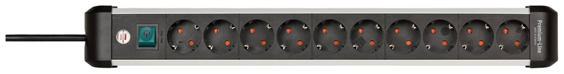 Brennenstuhl 1391030000 Steckdosenleiste Schalter Silber Schwarz Schutzkontakt   B-Ware - 4007123677412