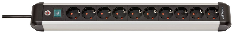 Brennenstuhl 1391030000 Steckdosenleiste Schalter Silber Schwarz Schutzkontakt   B-Ware - 4007123677412