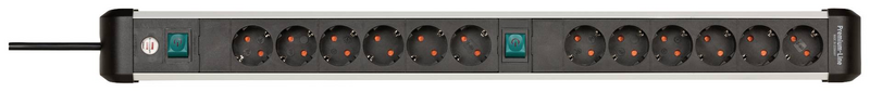 Brennenstuhl 1391030200 Steckdosenleiste Mit Schalter Silber Schwarz Steckdose B-Ware