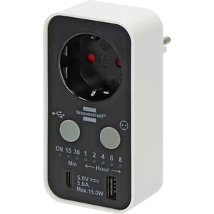 B-Ware Brennenstuhl 1506180 Timer Uhr Digitaler Countdown Zeitschaltuhr Display Weiss