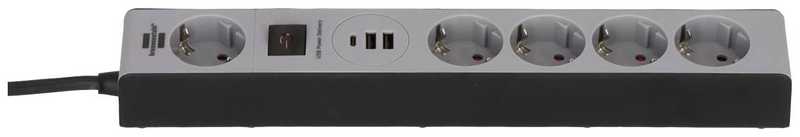 Brennenstuhl 9123020538 Steckdosenleiste Mit Schalter Schwarz/Grau Schutzkontakt B-Ware