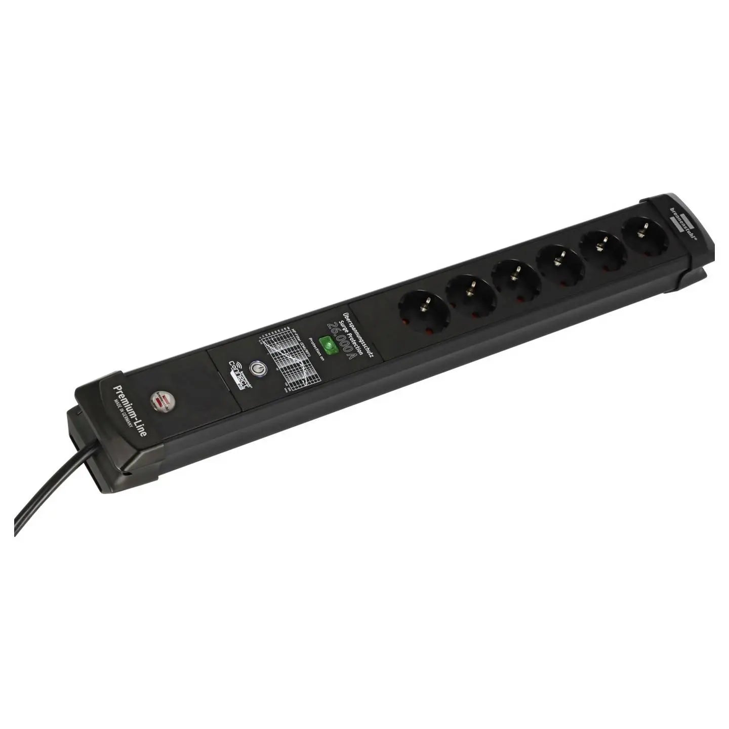 B-Ware Brennenstuhl Steckdosenleiste Mehrfachsteckdose Wi Fi Connect 6 Fach Schwarz 1,8m - 4007123691388