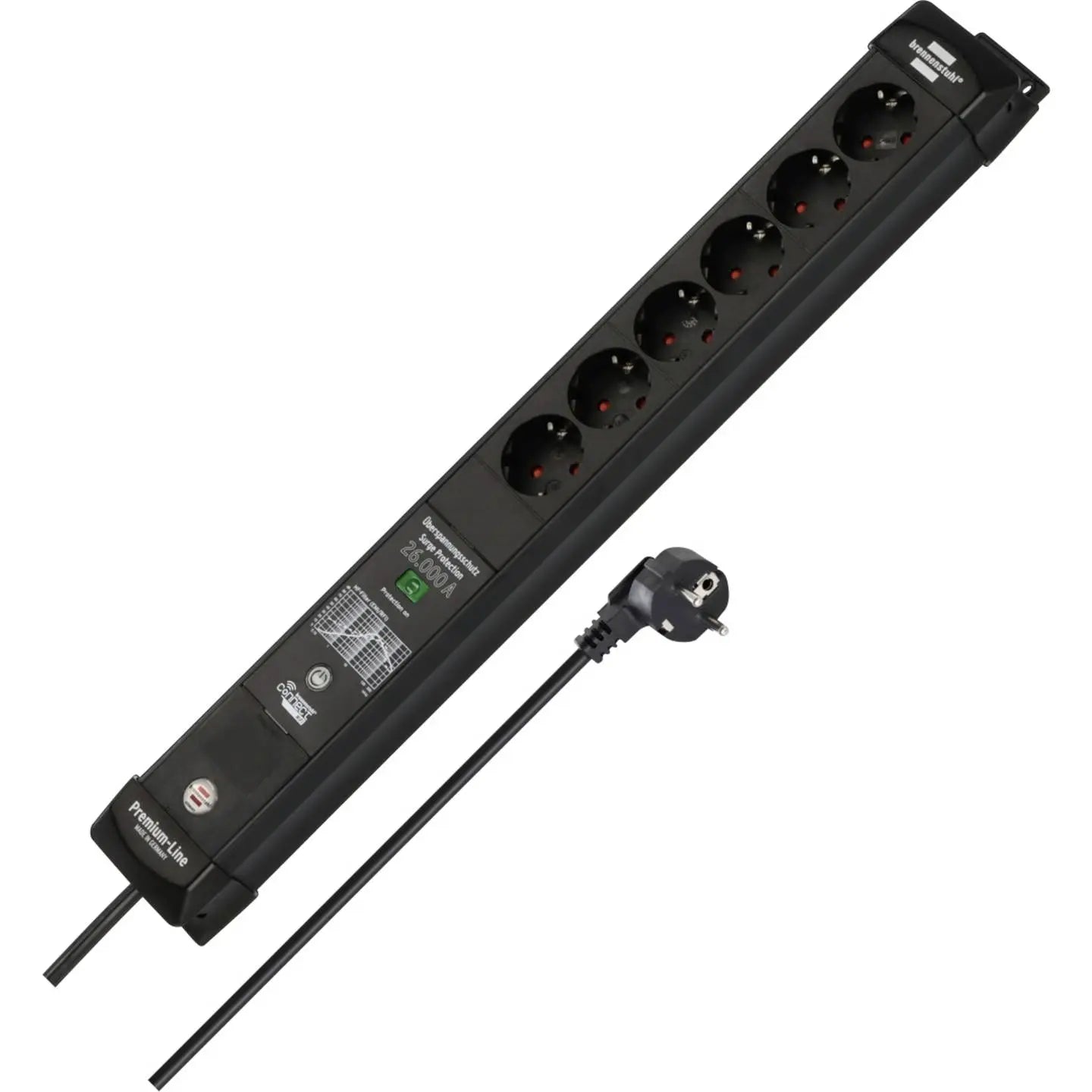 B-Ware Brennenstuhl Steckdosenleiste Mehrfachsteckdose Wi Fi Connect 6 Fach Schwarz 1,8m - 4007123691388