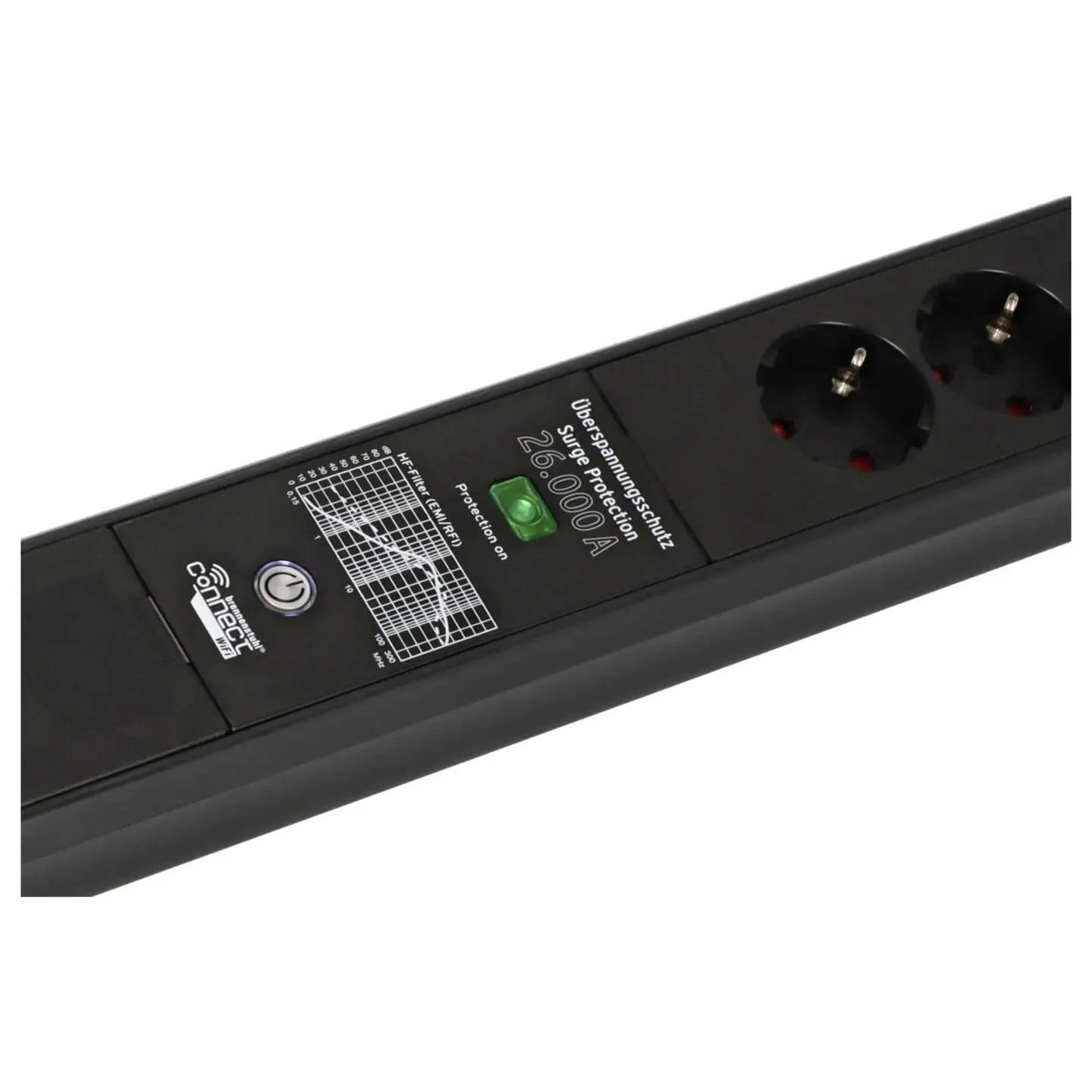 B-Ware Brennenstuhl Steckdosenleiste Mehrfachsteckdose Wi Fi Connect 6 Fach Schwarz 1,8m - 4007123691388