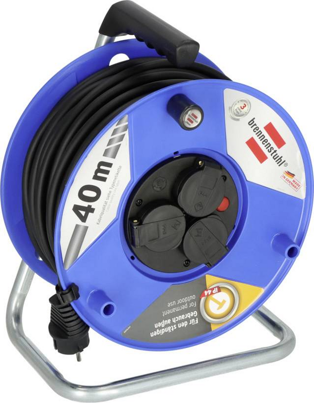 B-Ware Brennenstuhl Kabeltrommel 40 M Schwarz Schutzkontakt Stecker Kabel Trommel Kabel - 4007123684434