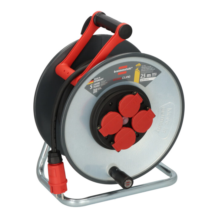 Brennenstuhl Kabeltrommel Trommel Verlängerungskabel Baustelle 25m Schwarz Ip44 B-Ware - 4007123687633