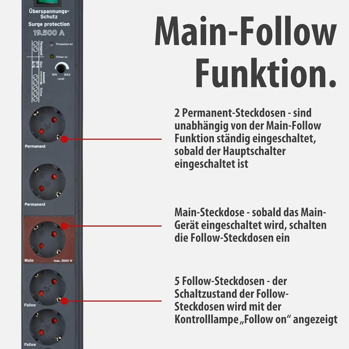 Brennenstuhl Secure-Tec Steckdosenleiste 8-fach mit Überspannungsschutz - 4007123611867