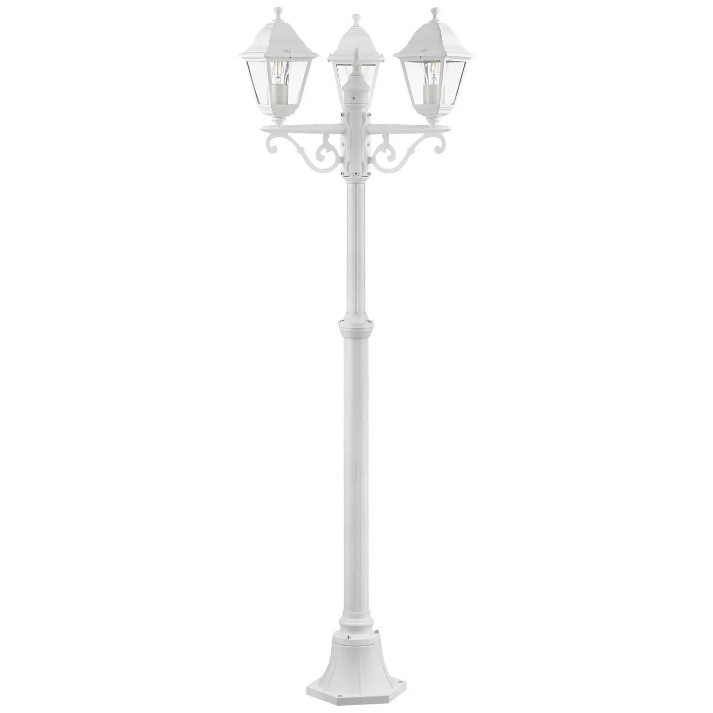 B-Ware Brilliant Nissie Außenstandleuchte Gartenlampe Mastleuchte Weiß Metall Leuchte - 4004353349461