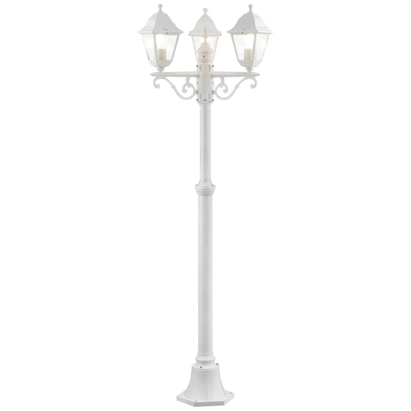 B-Ware Brilliant Nissie Außenstandleuchte Gartenlampe Mastleuchte Weiß Metall Leuchte - 4004353349461