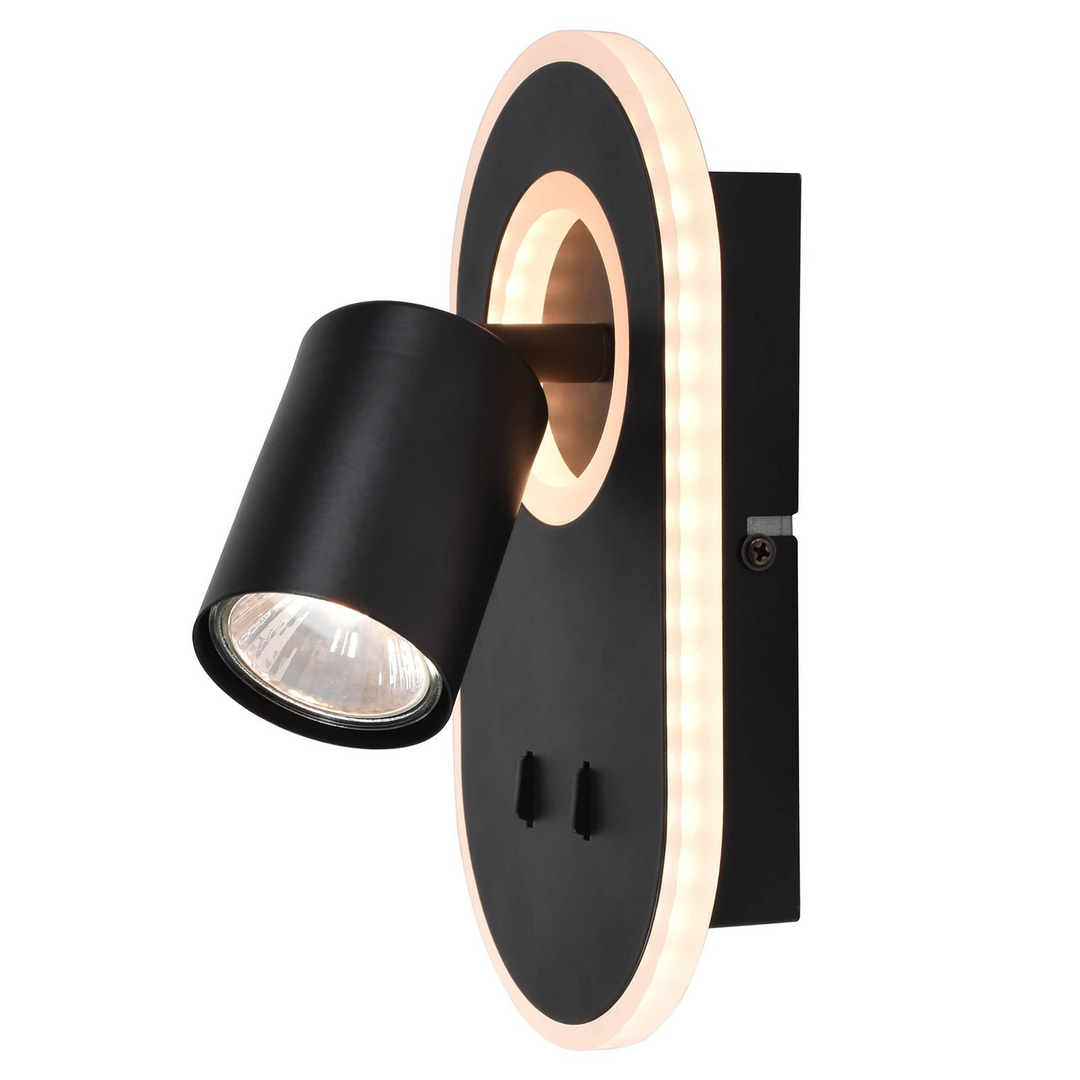 Brilliant Led Wandleuchte Lampe Kimon Led Schwarz Schalter Ip20 1200 Lumen Lampe B-Ware - 4004353396779