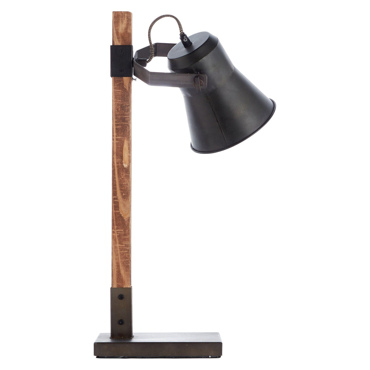 Brilliant Tischleuchte Lampe Plow Schreibtischlampe Leuchte schwarz/holz dunkel - 4004353359705