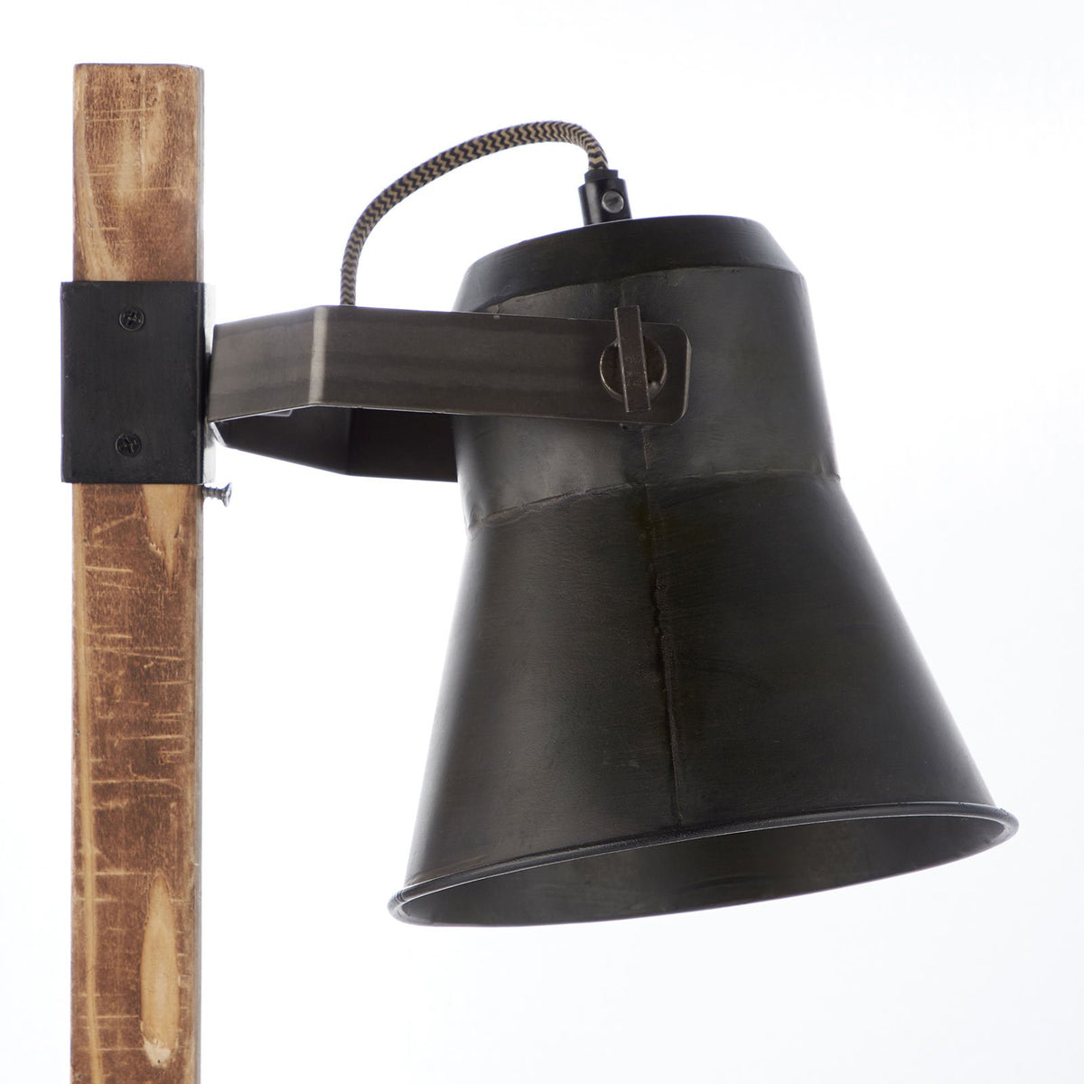 Brilliant Tischleuchte Lampe Plow Schreibtischlampe Leuchte schwarz/holz dunkel - 4004353359705
