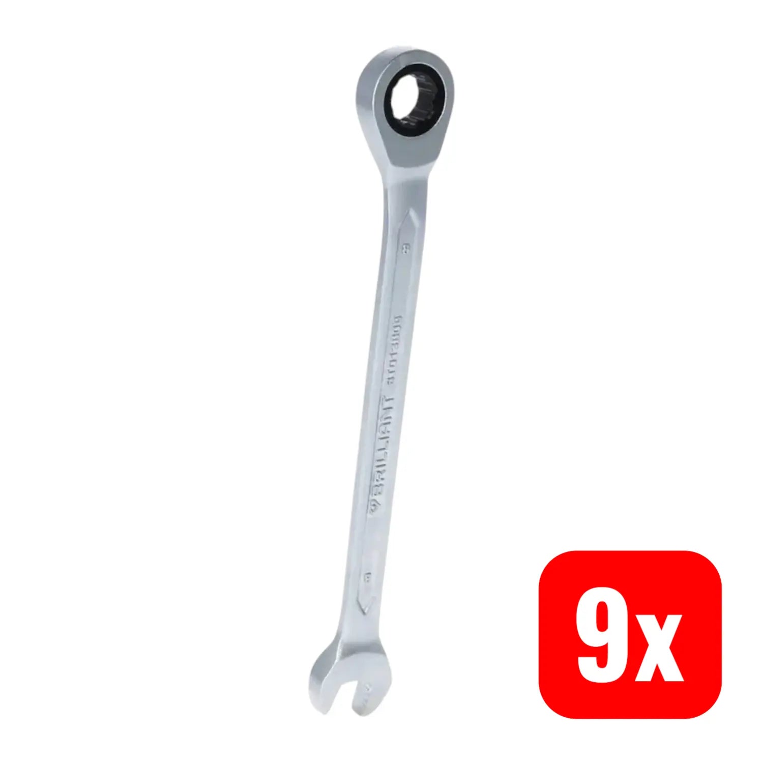 B-Ware Brilliant Tools Ring Ratschenschlüssel Maulschlüssel Metrisch 8 Mm 9 Stück - 4042146864036