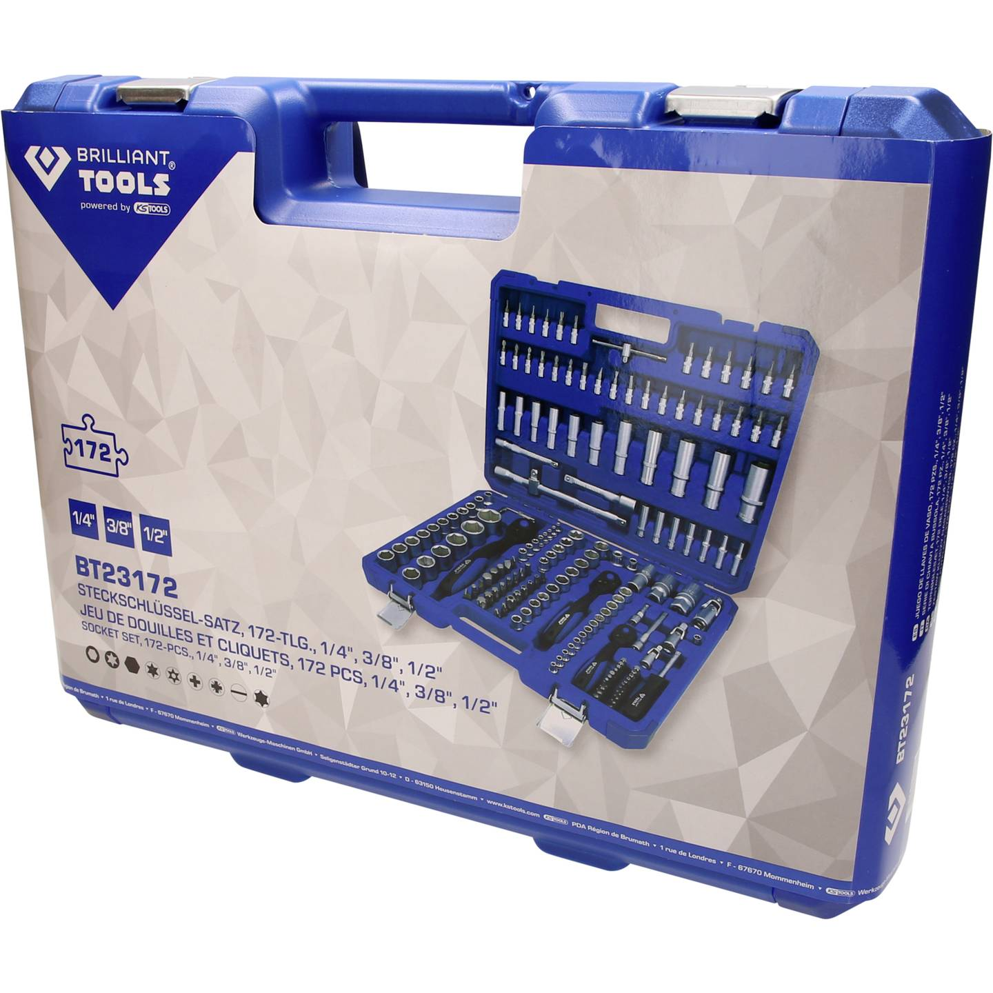 B-Ware Brilliant Tools Steckschlüsselsatz Set Werkzeug Bt023172 172teilig Bt023172 - 4042146777688