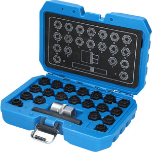 B-Ware Brilliant Tools Felgenschloss Sortiment Radmutter Lösewerkzeug Set Audi 22tlg