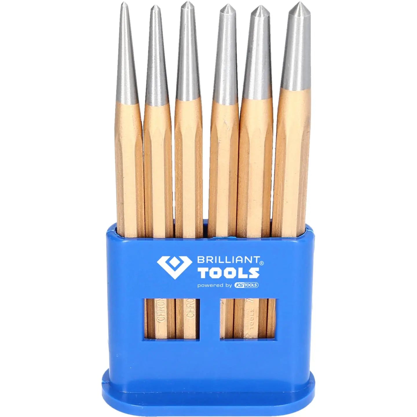 B-Ware Brilliant Tools Körner Satz Dorn Set Werkzeug Stahl 6tlg Kunststoffbox - 4042146866771