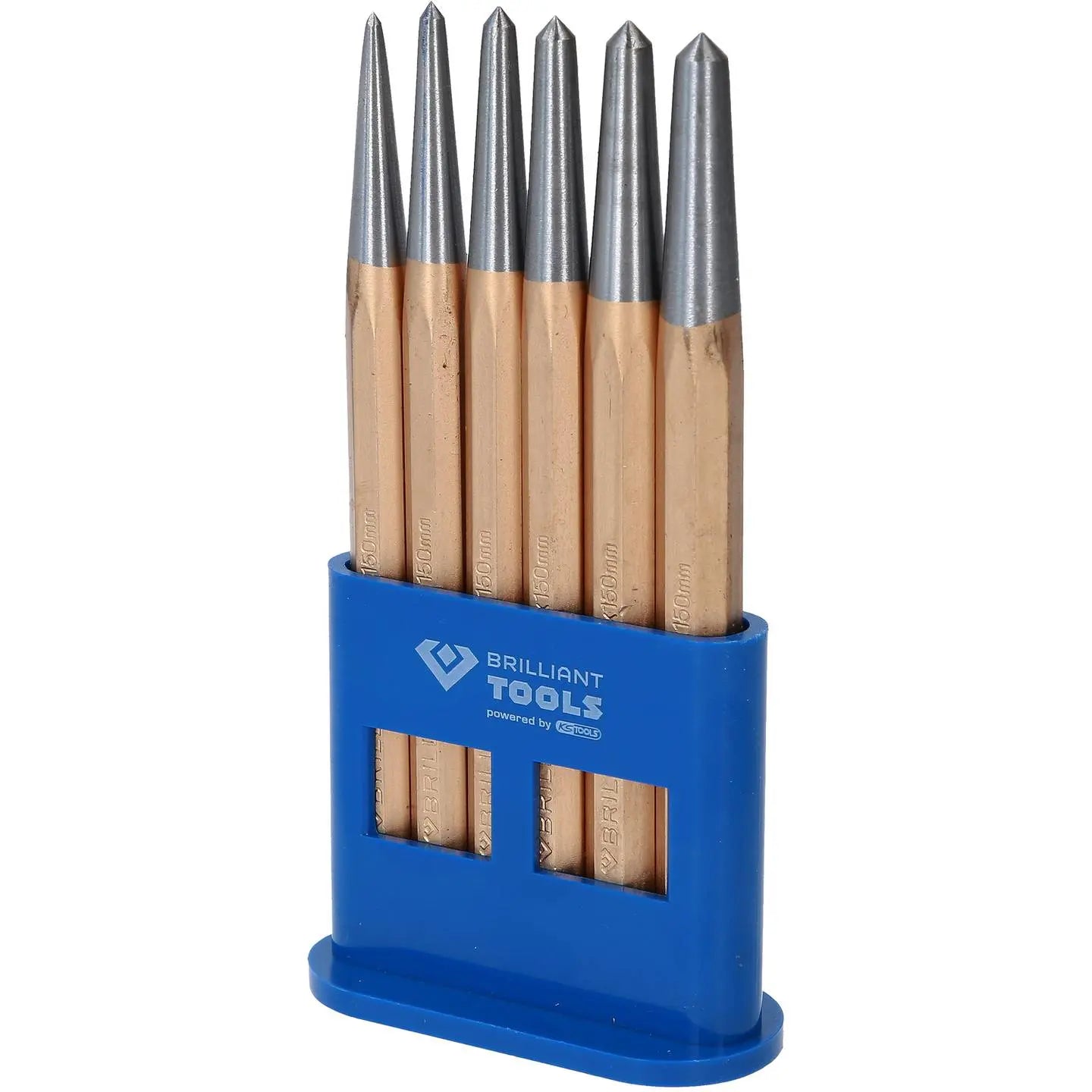 B-Ware Brilliant Tools Körner Satz Dorn Set Werkzeug Stahl 6tlg Kunststoffbox - 4042146866771