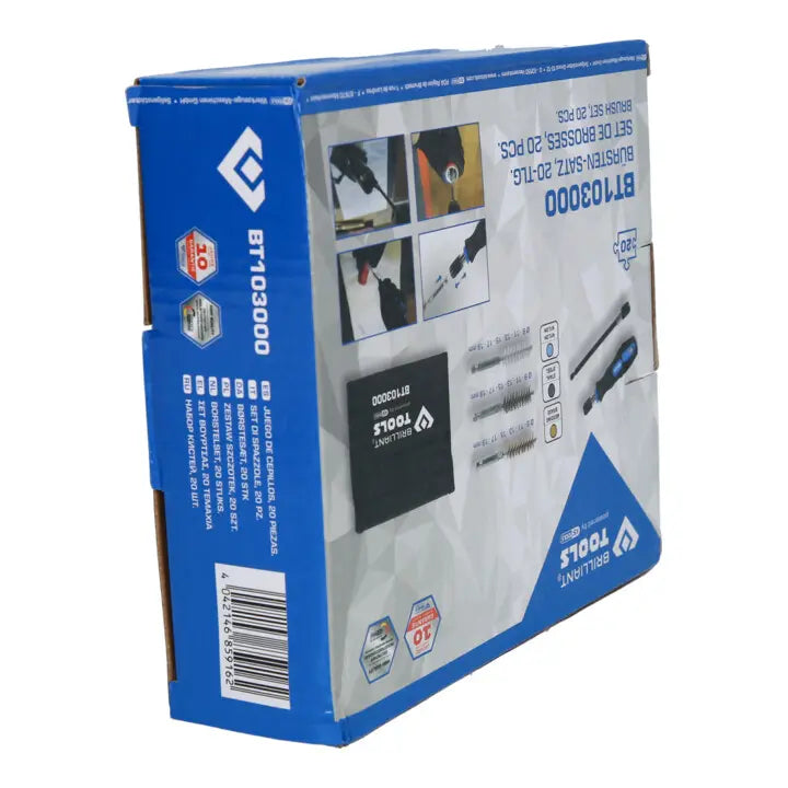 B-Ware Brilliant Tools Bürstensatz Reinigungsbürsten Set Handgriff Verlängerung 20tlg - 4042146859162