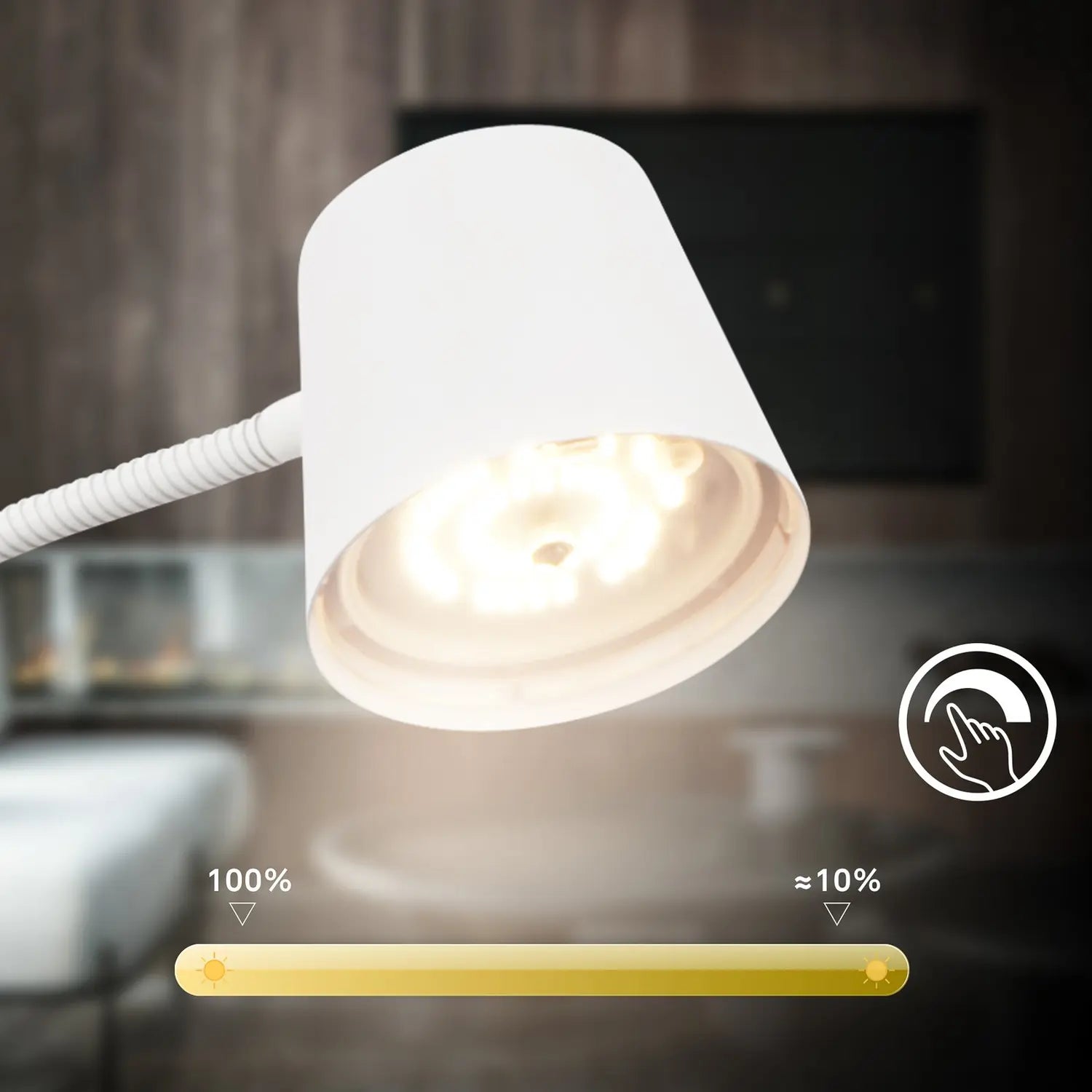 B-Ware Briloner Stehleuchte Standleuchte Led Akku Cielo Touchdimmer Usb Kunststoff