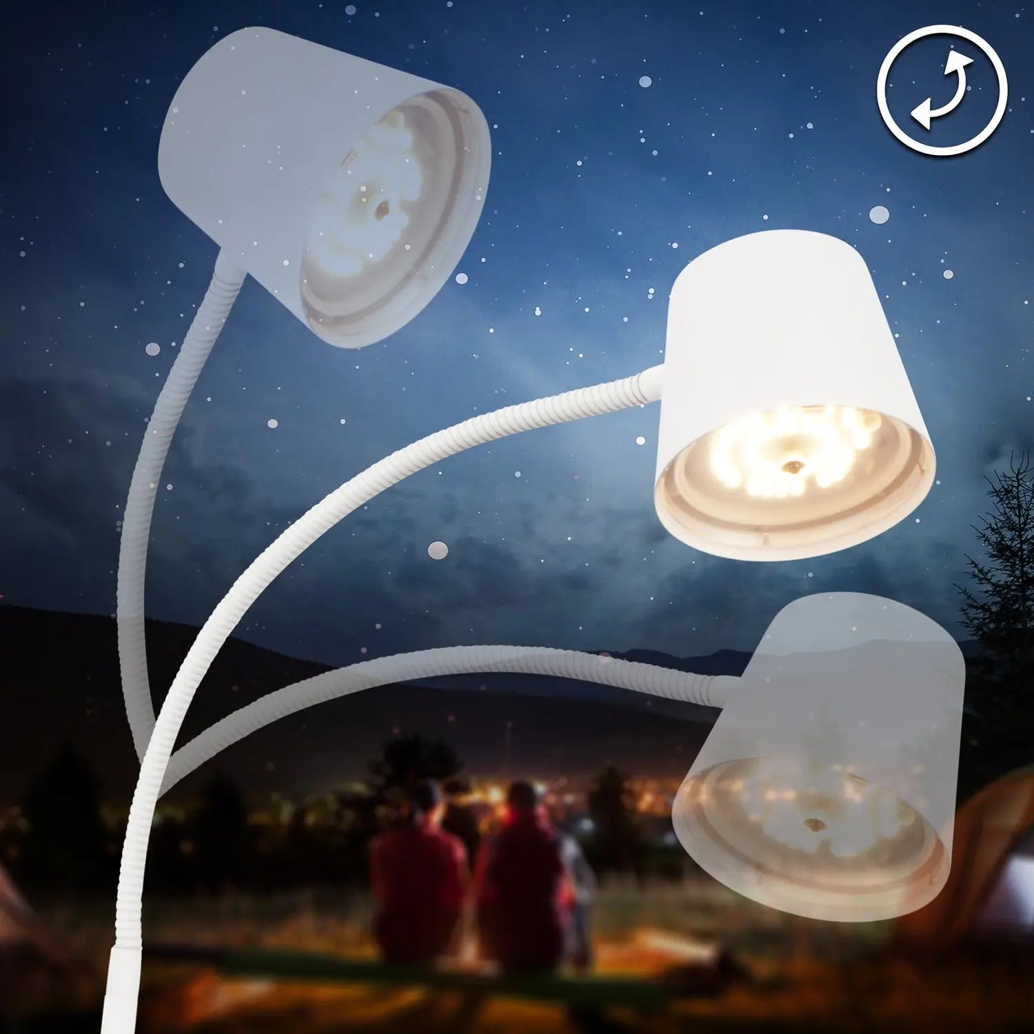 B-Ware Briloner Stehleuchte Standleuchte Led Akku Cielo Touchdimmer Usb Kunststoff