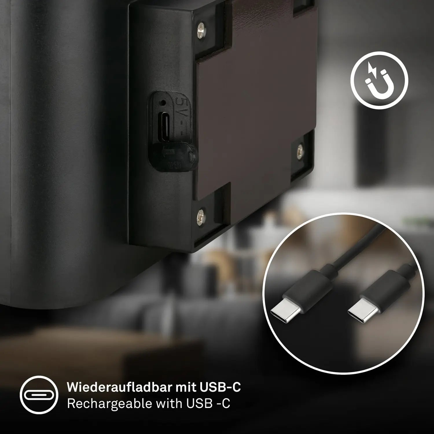 B-Ware Briloner Wandlampe Wandleuchte Led Akku Sensor Schwarz Bewegungsmelder - 4002707486770