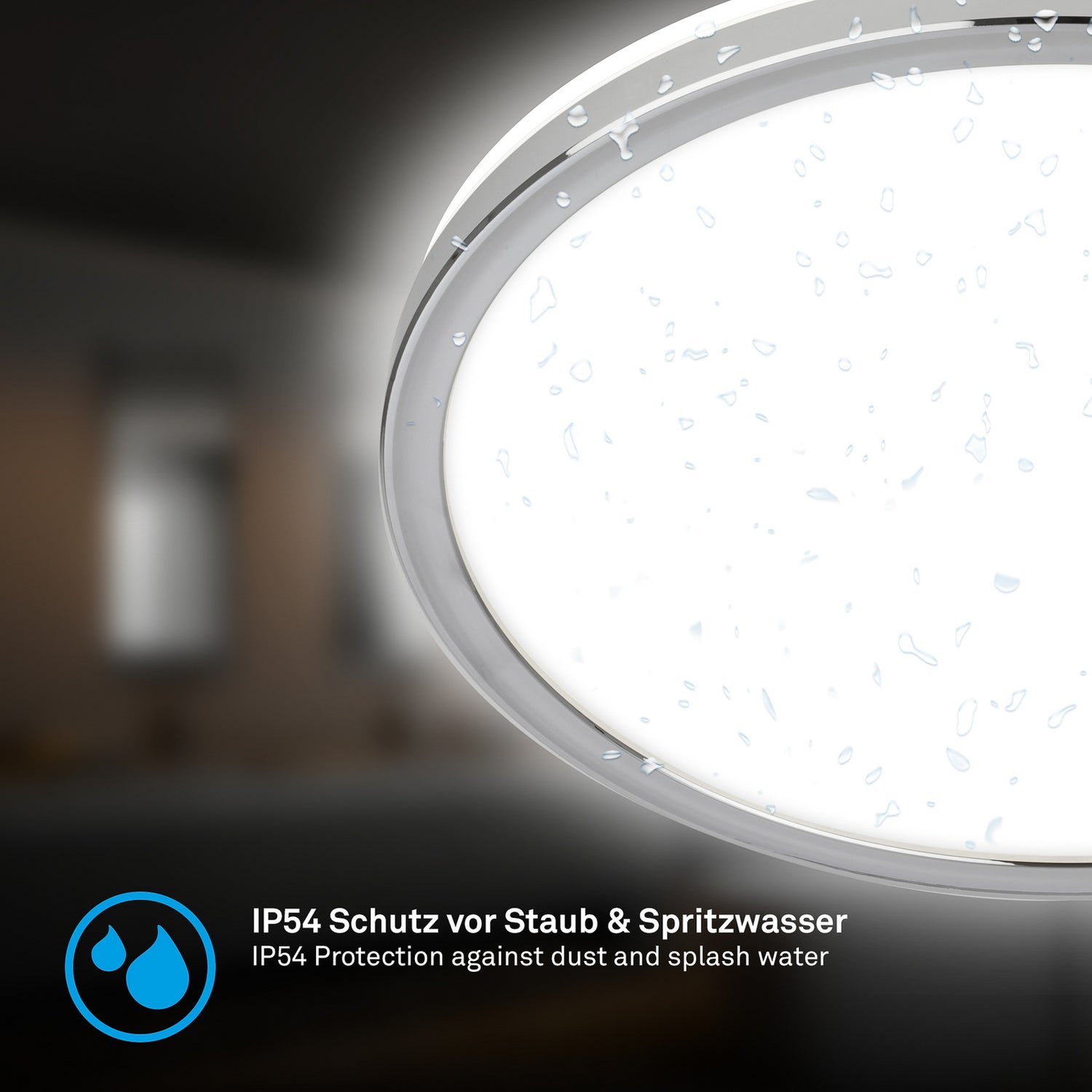 B-Ware Briloner Deckenleuchte Lampe Bad Led Pulap Chrom Weiß Metall Badezimmer - 4002707483854
