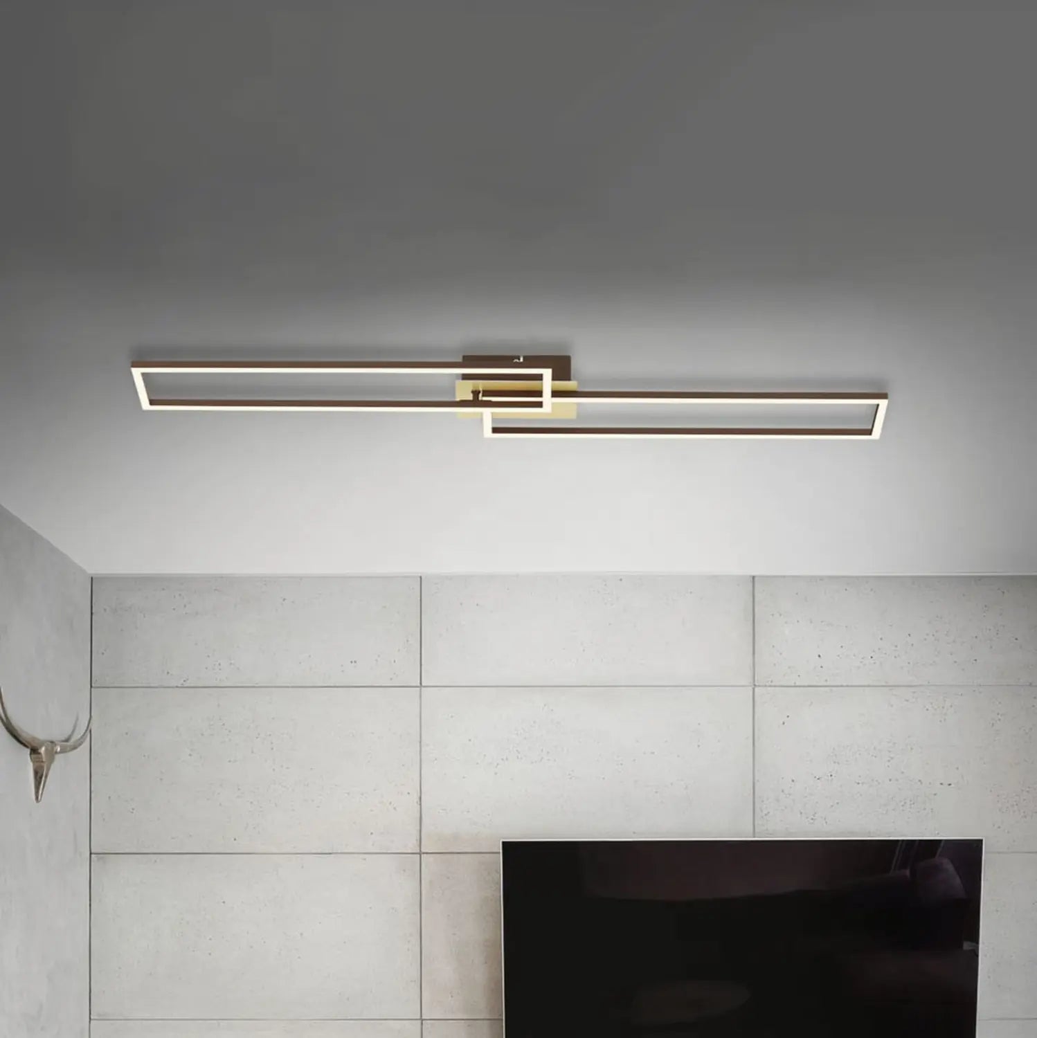 B-Ware Briloner Deckenleuchte Deckenlampe Led Frame Gold Fernbedienung Dimmbar - 4002707422198
