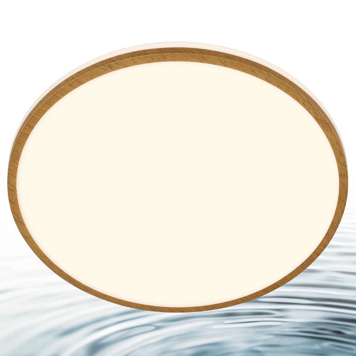Briloner LED-Deckenleuchte Acorus Badezimmerleuchte weiß holzfarben IP44 33 cm - 4002707483939