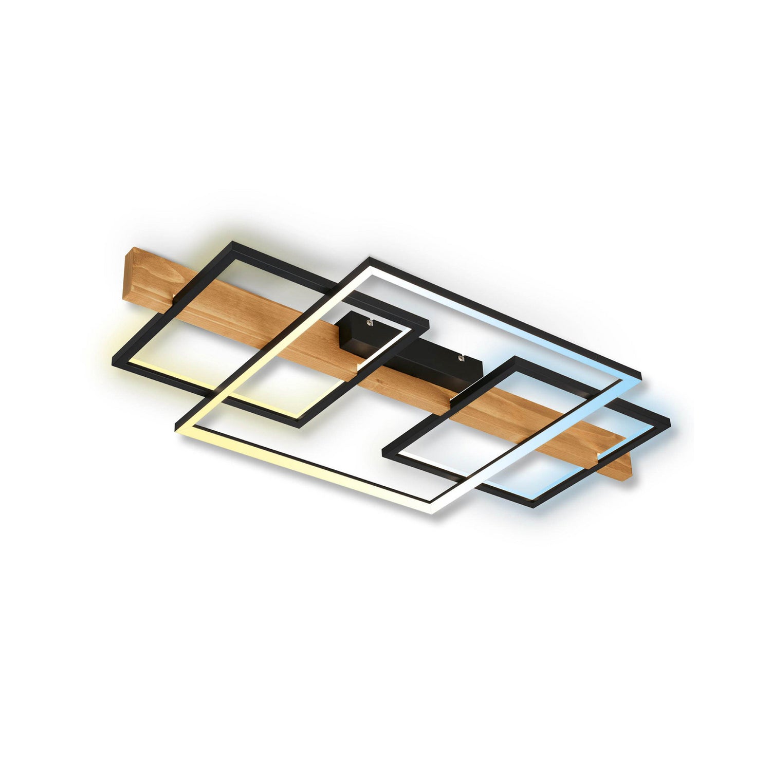 B-Ware Briloner Deckenleuchte Lampe Led Cadre Holz Schwarz Memoryfunktion Nachtlicht - 4002707461852