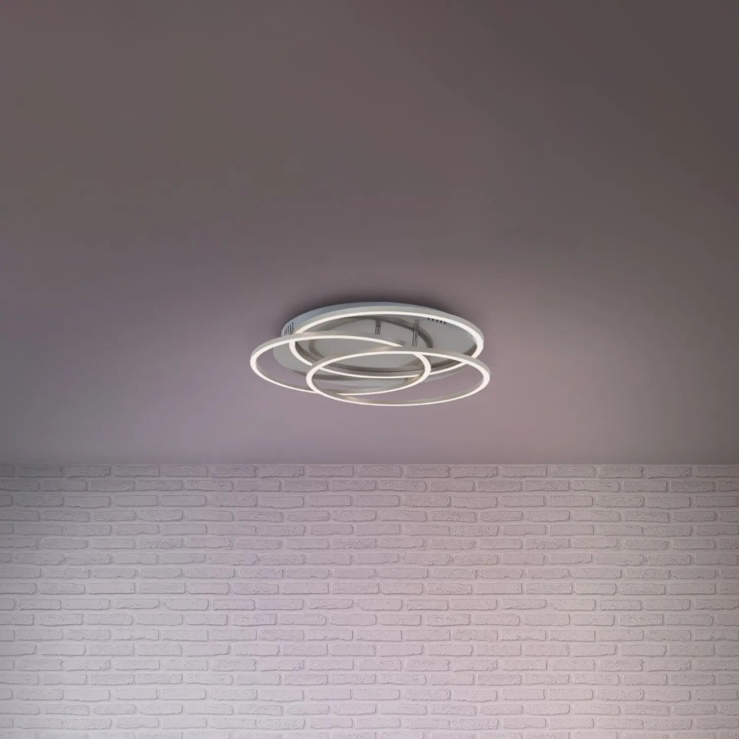 B-Ware Briloner Led Deckenleuchte Frames 3 Ringe Deckenlampe Memoryfunktion Weiß/Nickel - 4002707359128